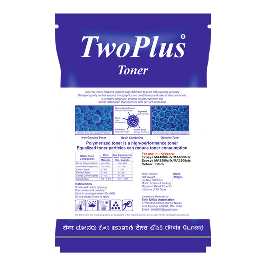Kyocera TwoPlus Toner Powder ECOSYS MA4000cifx/MA4000cix/MA3500cifx/MA3500cix (250Gm)